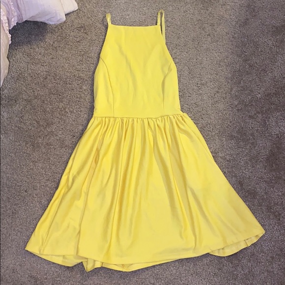 Yellow Halter Top Dress - Picture 2 of 6